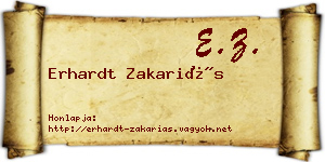 Erhardt Zakariás névjegykártya